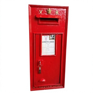 Boîte aux lettres de luxe VR Embelm rouge pour la décoration de jardin, technique de moulage à la main, en métal, boîte aux lettres de mariage personnalisée, prix d'usine - Product Image 1
