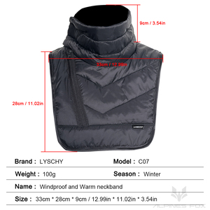 Echarpe chaude d'hiver pour le cou de la moto Echarpe courte épaississante pour l'équitation Balaclava Echarpe Bavoirs Coupe-vent Moto <span class=keywords><strong>Scooter</strong></span> Rider Warmer Collar - Product Image 6