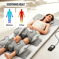 Matelas de massage corporel complet à compression d'air OEM ODM avec 22 airbags, réglable, détachable, chauffant, pour yoga et massage à domicile