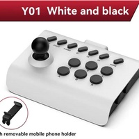 Controlador de juego inalámbrico de 2,4 GHz con motor de vibración y volante para /PC/teléfonos inteligentes/