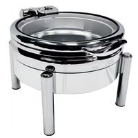Ensembles de chauffe-plats de luxe avec couvercle en verre pour hôtel restaurant restauration équipement de maintien pour réchauffement de mariage