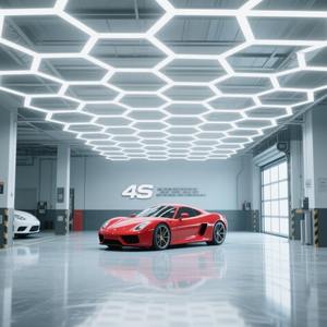 Lámpara de Trabajo LED Hexagonal Portátil, Regulable, 110V/220V, Luz Blanca Fría 6500K, Impermeable, RGB, Alto CRI>90, para Taller, Garaje, Camino - Product Image 1