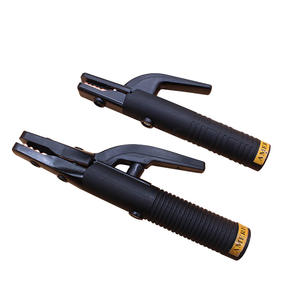 Pince de soudage de type américain 800A 500A en cuivre forgé avec poignée anti-brûlure, porte-électrode de soudage électrique noir - Product Image 1