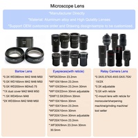 Lensa Barlow 1,5 X untuk mikroskop Stereo