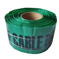 Cinta de Advertencia Subterránea de Aluminio Verde Personalizada, Detectable, No Adhesiva, Impermeable, Resistente a Desgarros, 4 Mil de Grosor, Huaan DT006SS