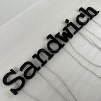 Lettres lumineuses décoratives 3D en acier inoxydable rétroéclairées, logo personnalisé, enseigne lumineuse 3D, enseigne LED personnalisée pour entreprise