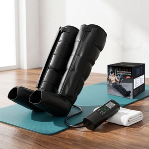 Massaggiatore per Gambe con Compressione ad Aria, Massaggio Profondo per Tensioni Muscolari <span class=keywords><strong>di</strong></span> <span class=keywords><strong>Schiena</strong></span>, Collo, Spalle, Gambe <span class=keywords><strong>e</strong></span> Piedi - Product Image 1