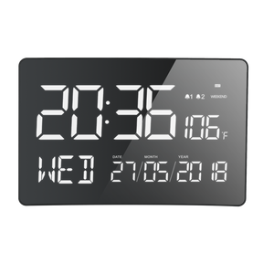 11 Inch LED Digital <strong>Clock</strong> Display Time/Week/Temperature Dual Alarm, USB &amp; Global Plug <strong>Wall</strong> Desk Mount for Home Office - Product Image 1