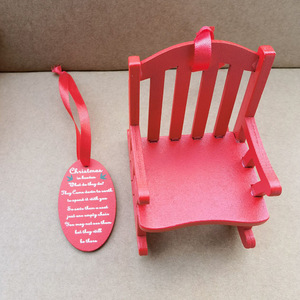 <b>Christmas</b> Wooden Rocking Chair 10cm x 6.5cm <b>Christmas</b> <b>In</b> <b>Heaven</b> Ornament Decoration - Product Image 3