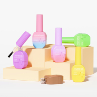 Flacon en verre vide de 10 ml pour vernis à ongles, personnalisable avec étiquette privée, avec pinceau, pour vernis gel soak-off
