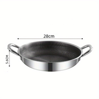 Poêle à induction écologique de luxe en acier inoxydable motif nid d'abeille en céramique planche à découper de cuisine antidérapante en métal pour la cuisine à domicile
