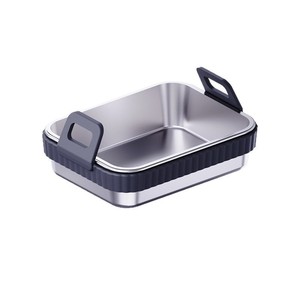 Best-Selling Air Fryer <b>Baking</b> Tray & Mat with <b>Silicone</b> Handles Rectangular Shape for Home Use - Product Image 5