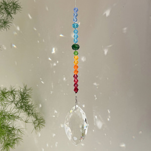 Venta al por mayor colorido arte decoración <span class=keywords><strong>cristal</strong></span> colgante octogon Chakra <span class=keywords><strong>bolas</strong></span> <span class=keywords><strong>de</strong></span> <span class=keywords><strong>cristal</strong></span> atrapasoles para el hogar Oficina jardín decoración - Product Image 4