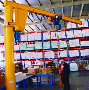 เครน Jib แบบพกพา360องศา0.5ton 3ton กำลังการผลิตใหม่ส่วนประกอบหลักของมอเตอร์สำหรับโรงงานก่อสร้าง - Product Image 6