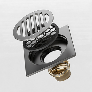 Drenaje de Ducha Gran Caudal Antiolor con Núcleo de Latón <span class=keywords><strong>Gravedad</strong></span> para Baño de Hotel Grande Moderno - Product Image 2