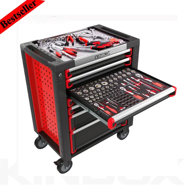 Ningbo Kinbox 278 Pcs Professional Hand Tools in EVA Tray Tool Chest Cabinet, New Design Storage