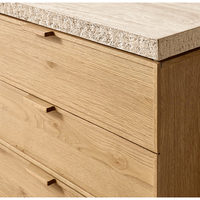 Meuble de rangement moderne haut de gamme pour l'intérieur de la maison Commode 6 tiroirs en travertin pour chambre à coucher