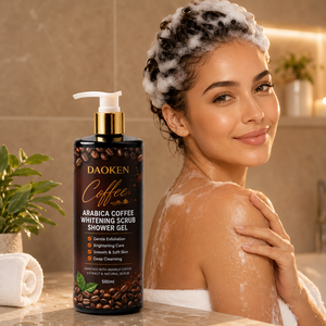 Gel Douche Exfoliant Hydratant et Blanchissant au Café Arabica Naturel, <span class=keywords><strong>Bain</strong></span> <span class=keywords><strong>Moussant</strong></span> Nourrissant et Rafraîchissant - Product Image 6