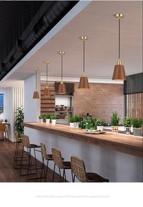 <span class=keywords><strong>Lampe</strong></span> <span class=keywords><strong>suspendue</strong></span> de couleur en bois de Style nordique câble en PVC blanc chaud avec rosace de plafond pour bureau à domicile Restaurant chambre - Product Image 5
