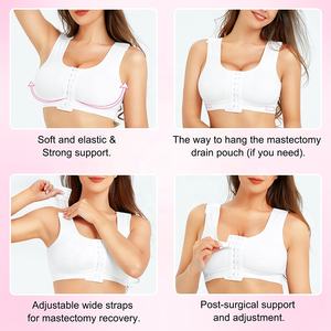 Soutien-gorge <span class=keywords><strong>post</strong></span>-<span class=keywords><strong>opératoire</strong></span> sans armatures à bretelles réglables en gros, fermeture avant, soutien-gorge <span class=keywords><strong>post</strong></span>-chirurgie pour <span class=keywords><strong>augmentation</strong></span> <span class=keywords><strong>mammaire</strong></span> pour femmes - Product Image 5