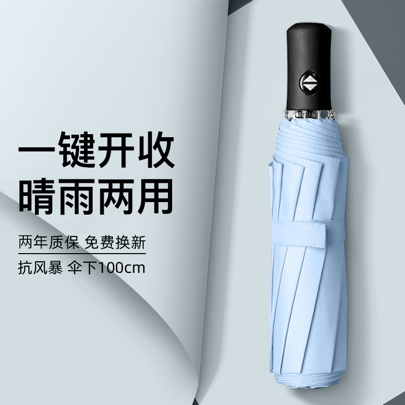 Upgraded 8-rib automatic umbrella - Serenity Blue