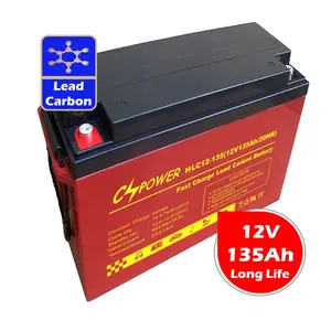 太阳能电池板系统用CSPower 12V 135Ah高温铅碳电池中国供应VS: Ritar HLC12-135 DAR