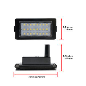 2 X Lampes de plaque d'immatriculation LED OBC sans erreur pour <span class=keywords><strong>BMW</strong></span> <span class=keywords><strong>E38</strong></span> Série 7 <span class=keywords><strong>728i</strong></span> 730i 730d 740i 740d 740iL 750i 750iL 1995-2001 - Product Image 2