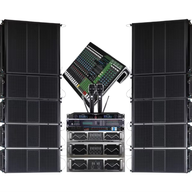 High Quality Dual 10 Inch Line Array Speakers 18 Inch Subwoofer Powerful Passive Line Array Outdoor Sound System