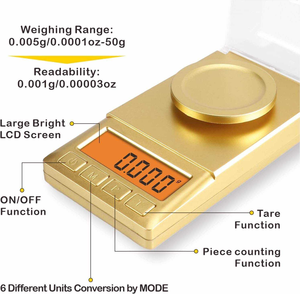 Balança Eletrônica de Alta Precisão 100g *0.001g para Joias, Laboratório de Diamantes, Ferramentas de Medição de Peso Medicinal de Ouro 0.001g - Product Image 3