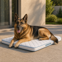 Stone Patio Sunset Hundebettmatratze mit sichtbarem Schichtfenster und umrandeten Kanten, Outdoor-Haustierkissen für große Hunde