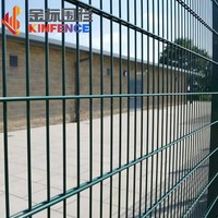 Panneau de clôture en fil soudé en acier galvanisé 656 avec maille de 50x200 mm pour clôture double fil de périmètre d'usine