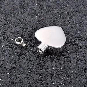 Joyería de cremación, collar de ceniza de hueso en forma de corazón de cristal de acero inoxidable, COLLAR COLGANTE de joyería de recuerdo conmemorativo - Product Image 3