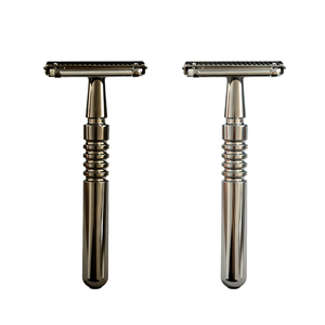 Rasoir de sécurité moderne léger en acier inoxydable à double lame, non jetable, pour hommes, usage sous les aisselles, unique et innovant - Product Image 1