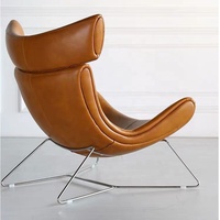 MEIJIA Cadre de salon moderne et moderne en fibre de verre Mobilier design en tissu pu BoConcept Chaise Repose-pieds