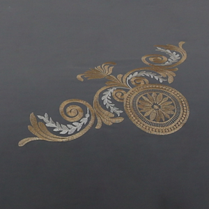 New Dubai phong cách thêu hoa duvets Bìa thêu đệm bao gồm màu xám và vàng Comforter bộ đồ giường - Product Image 2