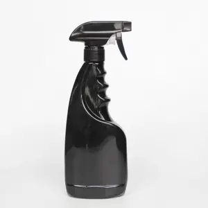 スプレートリガー付きルームスプレープラスチックボトル16オンスブラックスクエアプラスチックスプレーボトル