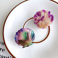 Pince à cheveux artisanale en acétate, taille moyenne 4 cm, style coréen, pour l'arrière de la tête