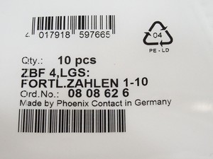Contact PLC 0808626 Zbf 4,<span class=keywords><strong>lgs</strong></span>:fortl. Ruban adhésif Numbers Zagd / nouvel emballage d'origine pour produit sous garantie - Product Image 2