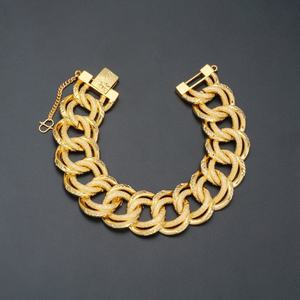 JXX Factory Supply Quality 24k Gold Plated Brass Hip Hop Iced Cuban <b>Bracelet</b> Cool Design for Men Women Fashion Charm <b>Bracelets</b> - Product Image 3