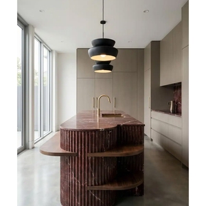 Modern Style Custom Flat Pack <b>Kitchen</b> Cabinet Villa Project Open Customise Countertop - Product Image 1