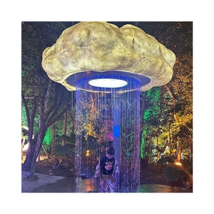 ไฟประดับรูปเมฆ LED สีสันสดใส พร้อมเอฟเฟกต์น้ำตก ฝน ฟ้าร้อง สายฟ้า แสงสี 3 มิติ แบบอินเทอร์แอคทีฟ - Product Image 5