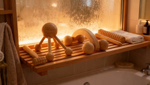 Set di Strumenti per Massaggio in Legno Naturale con Logo Personalizzato, Rulli per Piedi e Corpo, Strumenti per Terapia del Legno con Borsa - Product Image 5