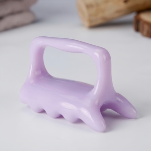 Masajeador manual de cuerpo y cuello, sin electricidad, acabado en resina natural, textura cremosa, regalo de relajación para mujeres, uso doméstico y spa. - Product Image 2