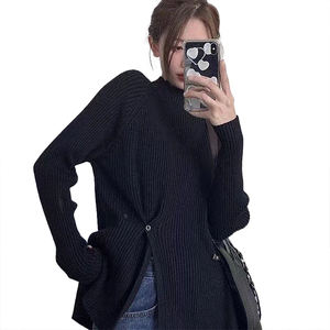 Suéter de Moda para Mujer, Otoño Invierno 2026, Nuevo Estilo, Diseño Ligero y Maduro, Suéter Morado de Alta Gama, Top de Punto - Product Image 3