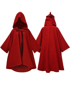 Capa <span class=keywords><strong>de</strong></span> Cosplay <span class=keywords><strong>de</strong></span> Poliéster Estilo Bruja Oscura <span class=keywords><strong>de</strong></span> <span class=keywords><strong>Caperucita</strong></span> <span class=keywords><strong>Roja</strong></span> para Mujer Adulta, para Halloween, con Lazos - Product Image 6