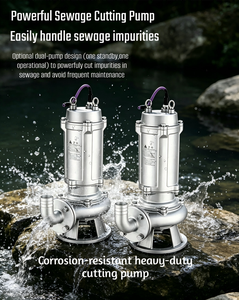 Station de relevage des eaux usées haute pression en acier inoxydable 304, écoénergétique, 60 m³/h, système de <span class=keywords><strong>pompe</strong></span> à double broyeur, contrôle automatique par flotteur, pour sous-sol - Product Image 3