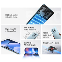 Smartphone Redmi Note 15 5G Original Versi Global NFC Octa Core LTE Baterai 5520mAh Pengisian Daya 45W Kamera 108MP Tahan Air IP66