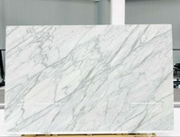Dalle de marbre poli Carrara Snow White avec veines grises douces pour murs intérieurs, sols, îlots de cuisine, plans de travail de salle de bain, décoration de villas et hôtels