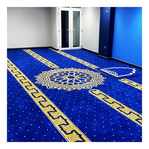 Tappeto da Preghiera con Design Stampato: Tappeto Musulmano Semplice con Motivi, da Parete a Parete, Tappeto da Preghiera Arabo - Product Image 5