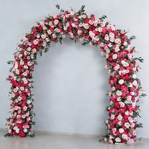 E-UFA0017 Wholesale White Flower and Greenery <strong>Arch</strong> Silk Artificial Flower <strong>Arch</strong> <strong>Decoration</strong> Wedding Flower <strong>Arch</strong> for Event Decor - Product Image 3